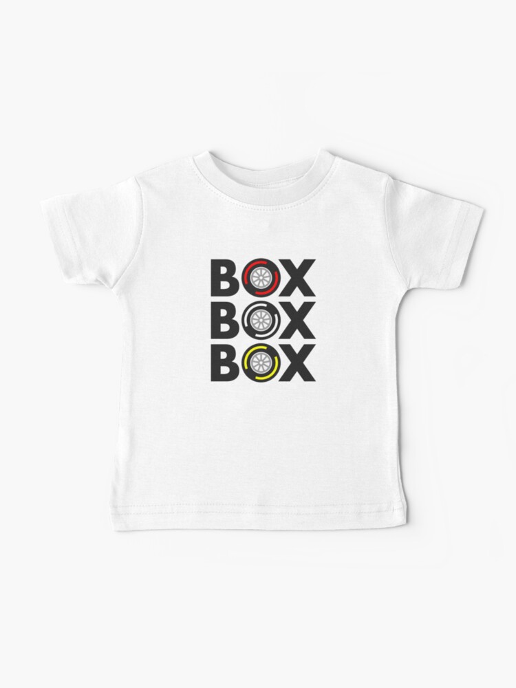 Thumbnail 1 of 2, Baby T-Shirt, "Box Box Box" F1 Tyre Compound Design designed and sold by David Speed.