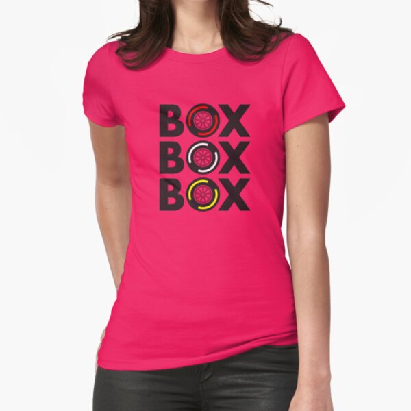"Box Box Box" F1 Tyre Compound Design Fitted T-Shirt
