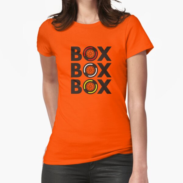 "Box Box Box" F1 Tyre Compound Design Fitted T-Shirt