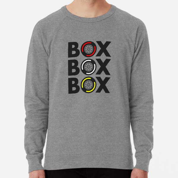 "Box Box Box" F1-Reifenmischungsdesign Leichter Pullover