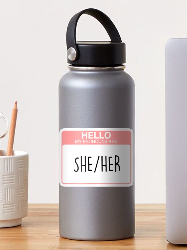 Thumbnail 1 of 3, Sticker, My pronouns are she and her designed and sold by aoifeenns.