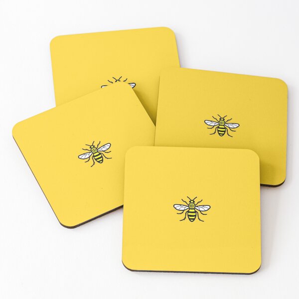 Manchester worker bee Coasters (Set of 4)