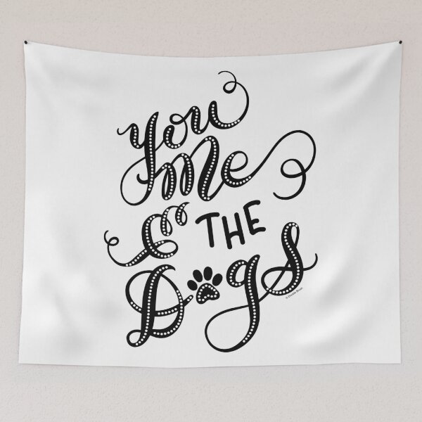 Item preview, Love Dogs Print You Me & the Dogs Hand Lettered Design designed and sold by DoubleBrush.