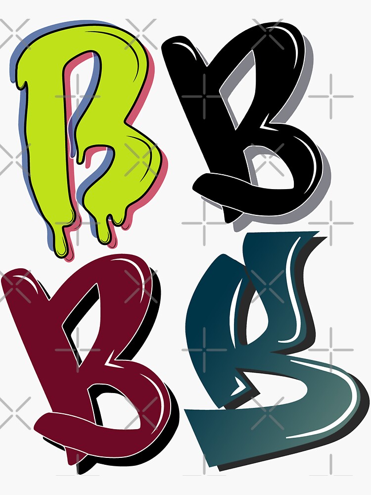 "Letter B Graffiti " Sticker For Sale By Inalik | Redbubble