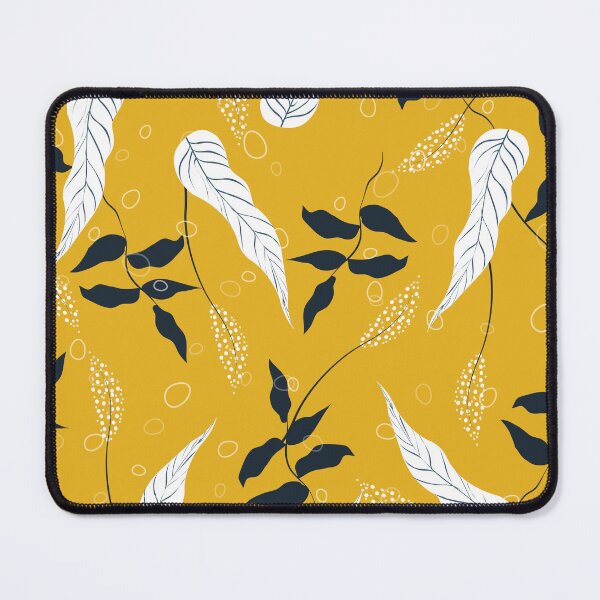 Item preview, Patrón de hoja de estilo vintage abstracto en amarillo designed and sold by Che-Patterns.