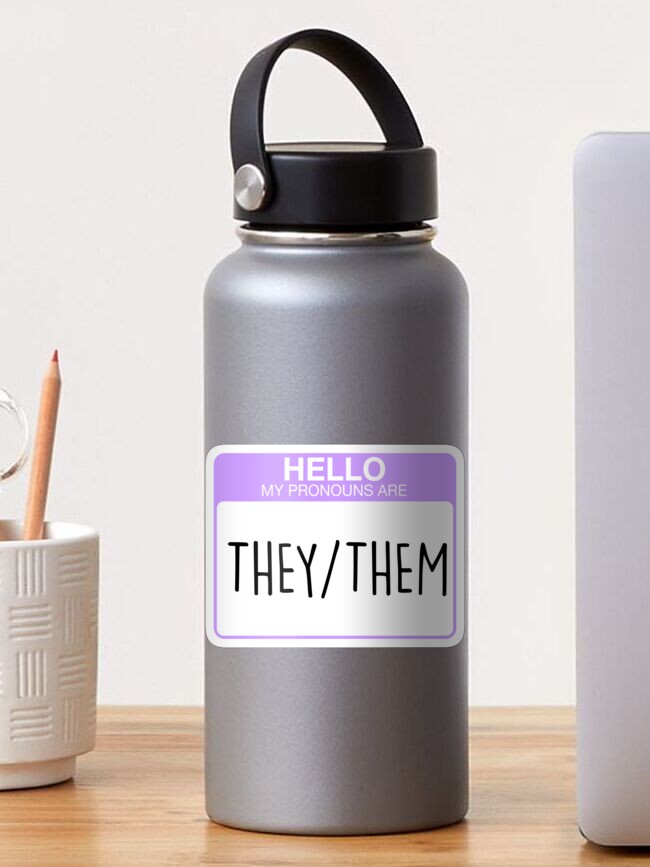 Thumbnail 1 of 3, Sticker, My pronouns are they and them designed and sold by aoifeenns.