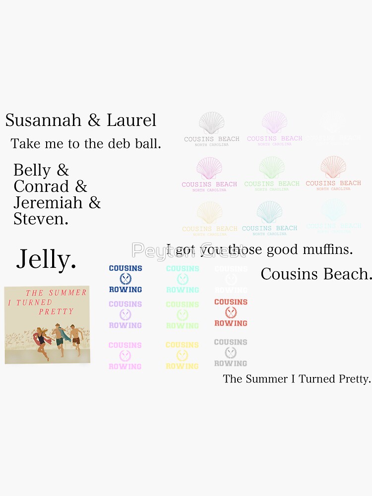 The Summer I Turned Pretty Sticker Pack // TSITP Merch // Conrad and  Jeremiah Fisher Stickers // Cousins Beach Sticker Pack // Summer 