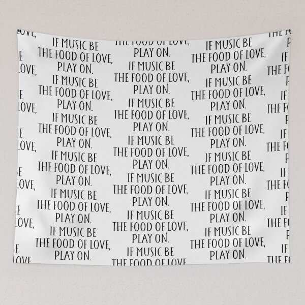 Item preview, Shakespeare twelfth night music be the food of love quote designed and sold by taylor-lang.