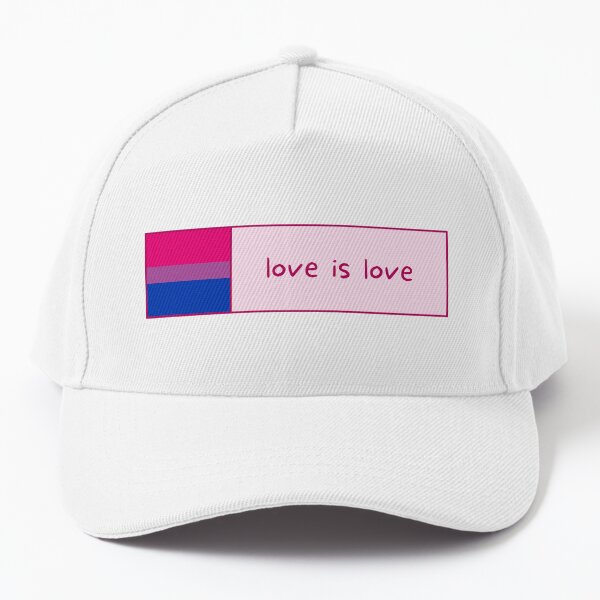 Aperçu de l'œuvre l'amour est l'amour bannière de citation positive du drapeau de la fierté bisexuelle créée et vendue par littlecornershop.