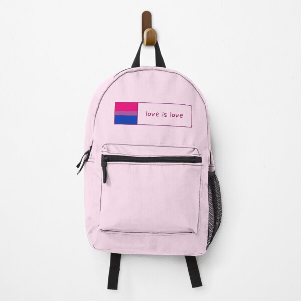 Item preview, love is love Bisexual Pride Flag Positive Quote Banner designed and sold by littlecornershop.