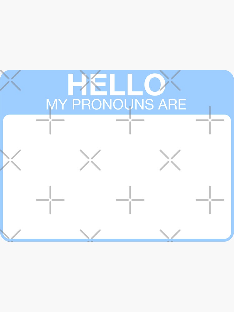 Thumbnail 3 of 3, Sticker, My pronouns are any [blank] designed and sold by Aoife Enns.