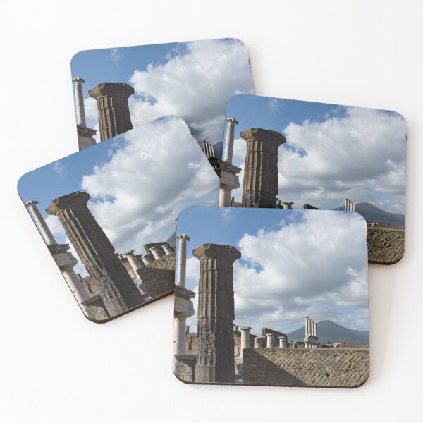 Item preview, Ancient Pompeii - the Forum Columns Framing Mount Vesuvius Volcano designed and sold by Georgia Mizuleva.