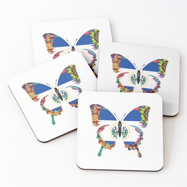 Item preview, El Salvador Flag Butterfly designed and sold by pretty4u.