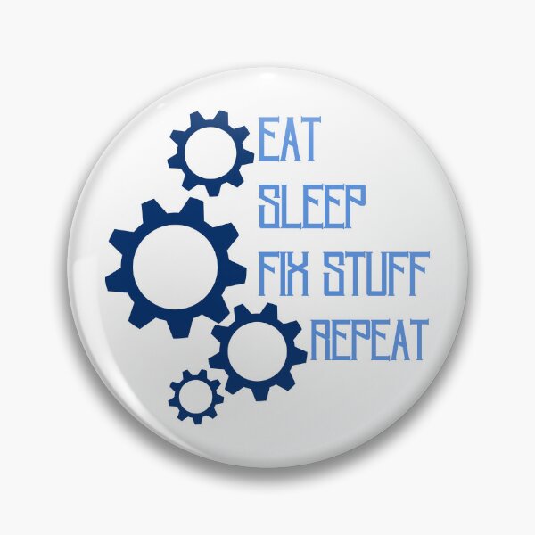 Item preview, Eat sleep fix stuff repeat funny mechanical gear designed and sold by Randa Ranmania.
