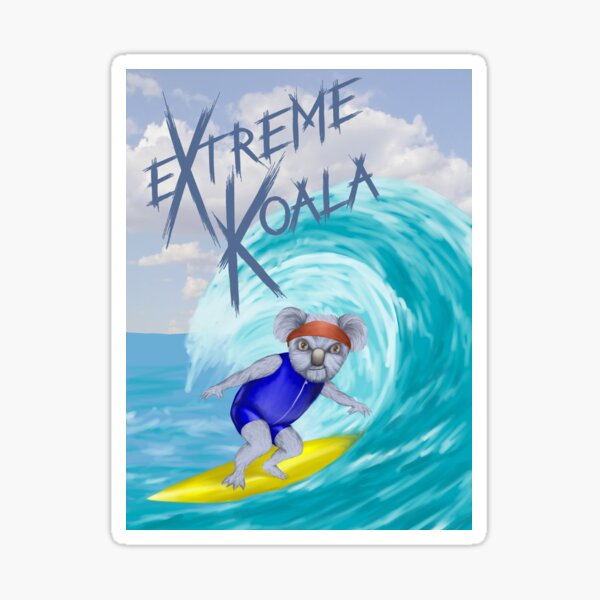Extreme Koala - Surfer Sticker