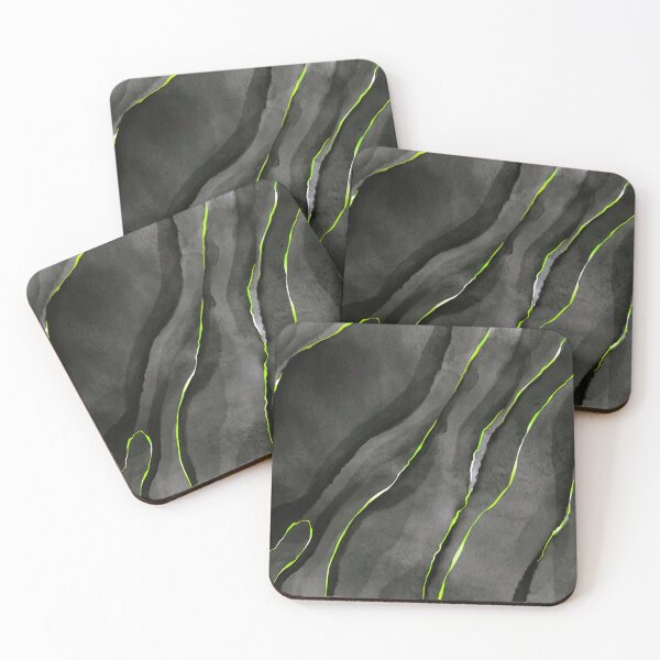 Item preview, Marble Texture Black Watercolor Stone With Green Veins designed and sold by OSTONSHOP.