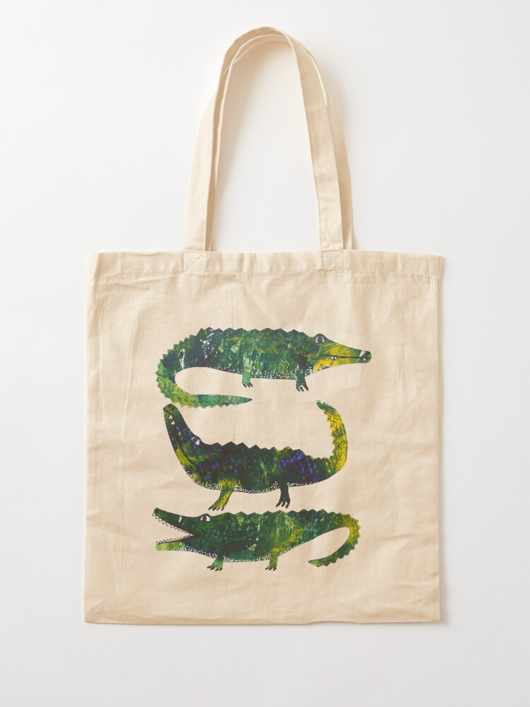Thumbnail 2 of 5, Tote Bag, Crocodiles designed and sold by Helen Houghton.