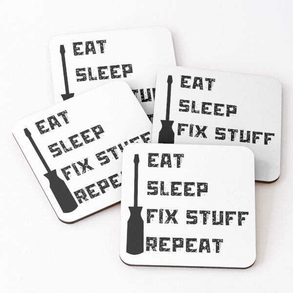 Item preview, Eat sleep fix stuff repeat screwdriver designed and sold by Randa Ranmania.
