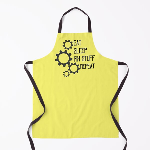 Item preview, Eat sleep fix stuff repeat funny mechanical gear wheels designed and sold by Randa Ranmania.