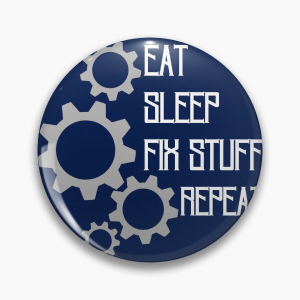 Item preview, Eat sleep fix stuff repeat mechanical gear wheel designed and sold by Randa Ranmania.