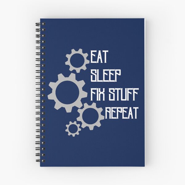 Item preview, Eat sleep fix stuff repeat mechanical gear wheel designed and sold by Randa Ranmania.