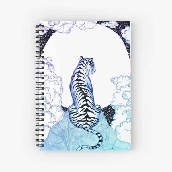 Ombre Tiger Moon Spiral Notebook