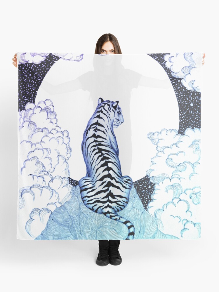 Tiger Scarf for Sale by kiriska  Tiger art, Tiger drawing, Illustration  art