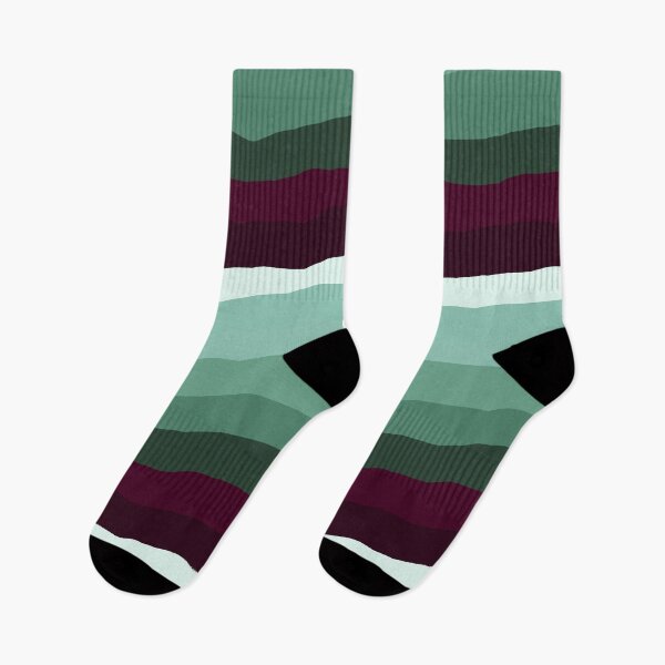 Aperçu de l'œuvre Motif ondulé moderne dans les tons de turquoise et de grenat créée et vendue par Deutschic.