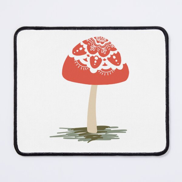 Item preview, Red Lace Mandala Mushroom with transparent details designed and sold by Garden-View.