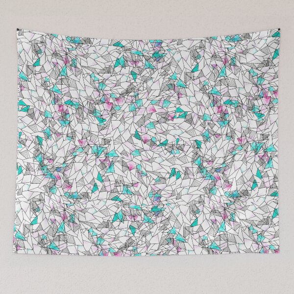 Item preview, Pink and Teal Abstract Watercolor and Geometric designed and sold by Blkstrawberry.