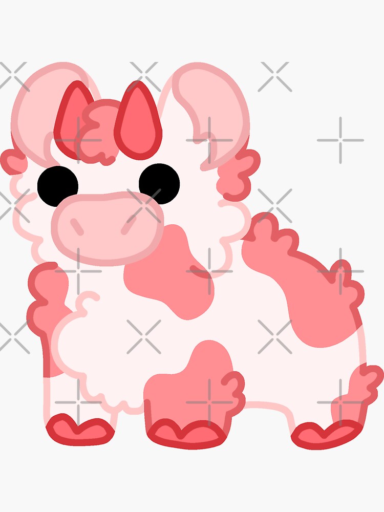 Strawberry Cow Pod Sticker