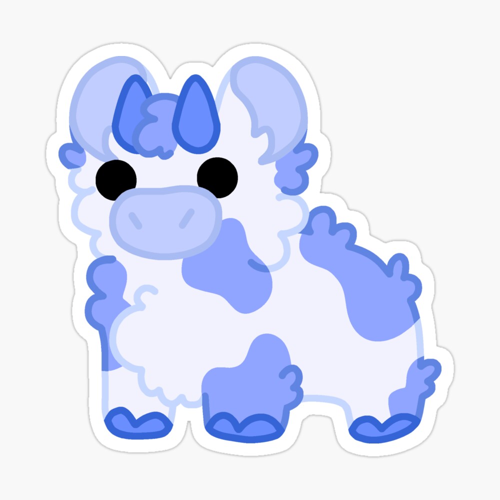 Blueberry Cow kawaii Sticker for Sale by MayBK