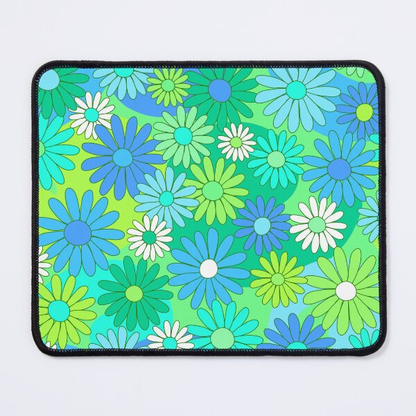 Item preview, 210 Retro Daisies turquoise designed and sold by Cressidacarr.