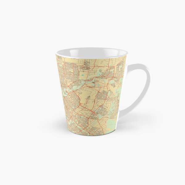 Perth Map Retro Tall Mug