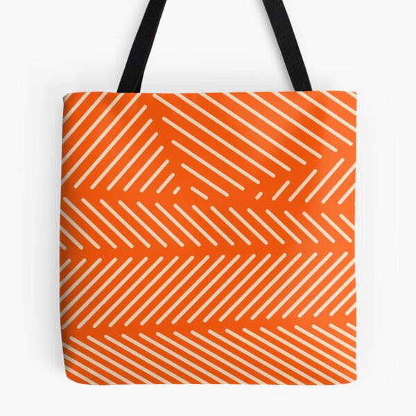 Item preview, Orange Minimal Diagonal Line Patch Pattern  designed and sold by patternsoup.