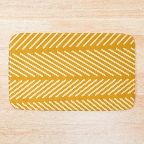 Item preview, Golden Yellow Minimal Diagonal Line Patch Pattern  designed and sold by patternsoup.