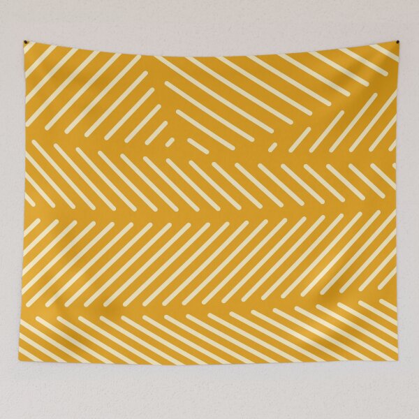 Item preview, Golden Yellow Minimal Diagonal Line Patch Pattern  designed and sold by patternsoup.