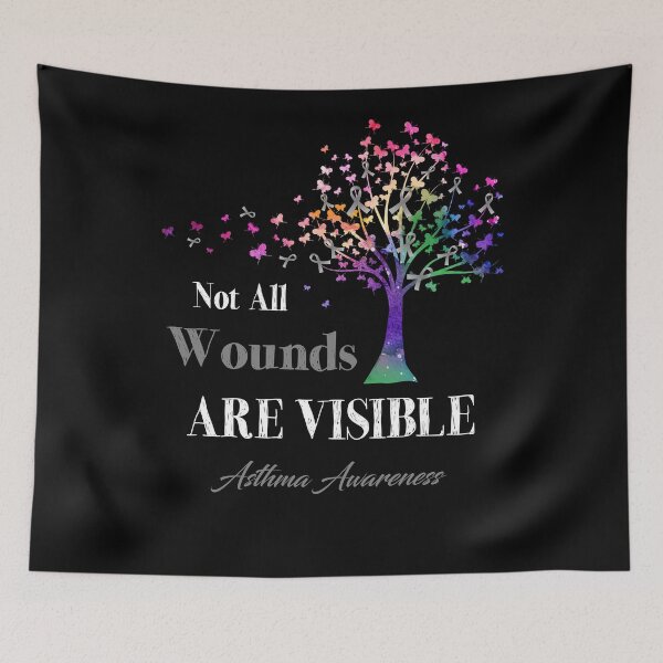 Item preview, Not All Wounds Are Visible Asthma Awareness designed and sold by Hatjar.