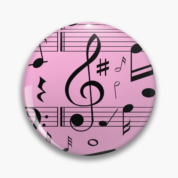 Item preview, Repeat Pattern | Pink Sheet music notes designed and sold by TMBTM.