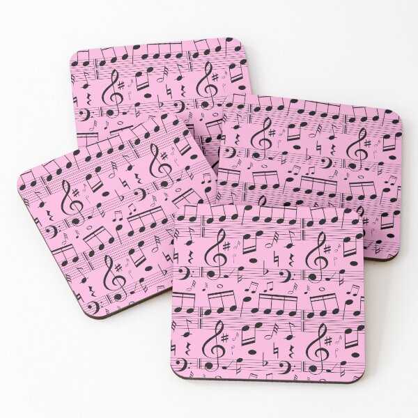 Item preview, Repeat Pattern | Pink Sheet music notes designed and sold by TMBTM.