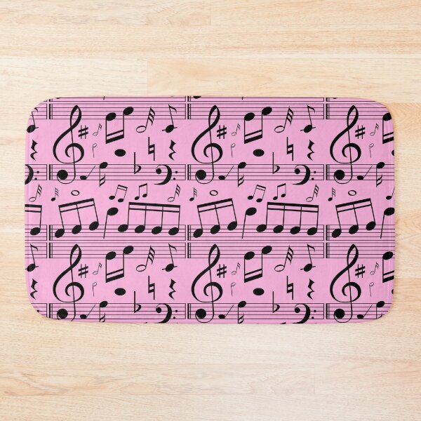 Item preview, Repeat Pattern | Pink Sheet music notes designed and sold by TMBTM.
