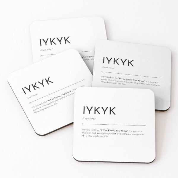 Item preview, IYKYN Crypto designed and sold by CryptoBeings.