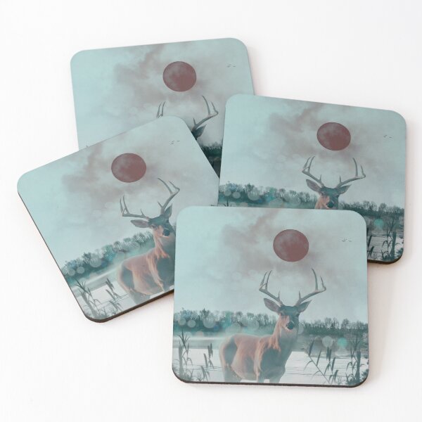 Item preview, Deer in winter landscape designed and sold by EightBitStrana.