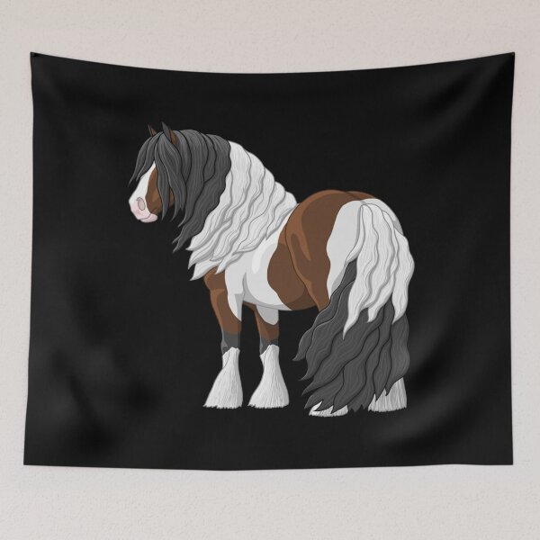 Item preview, Brown Bay Pinto Skewbald Gypsy Vanner Tinker Cob Draft Horse designed and sold by devoteddoubt112.