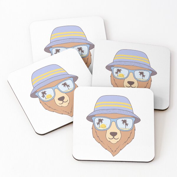 Item preview, Cute Brown Bear With Sunglasses Pattern designed and sold by ttttee.