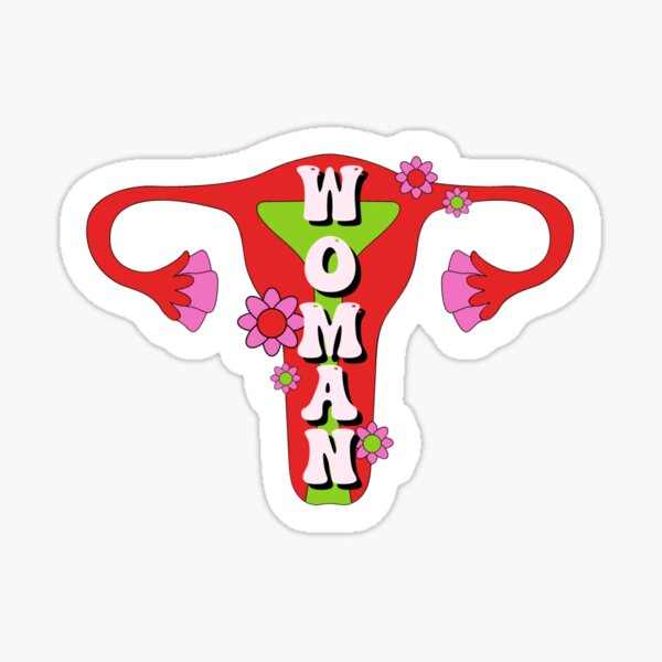 Woman Female Reproductive System Sticker