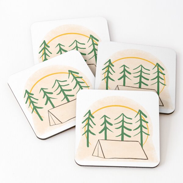 Item preview, Minimalistic Camping in the Woods designed and sold by Bruh-llc.