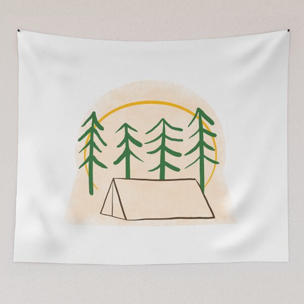 Item preview, Minimalistic Camping in the Woods designed and sold by Bruh-llc.