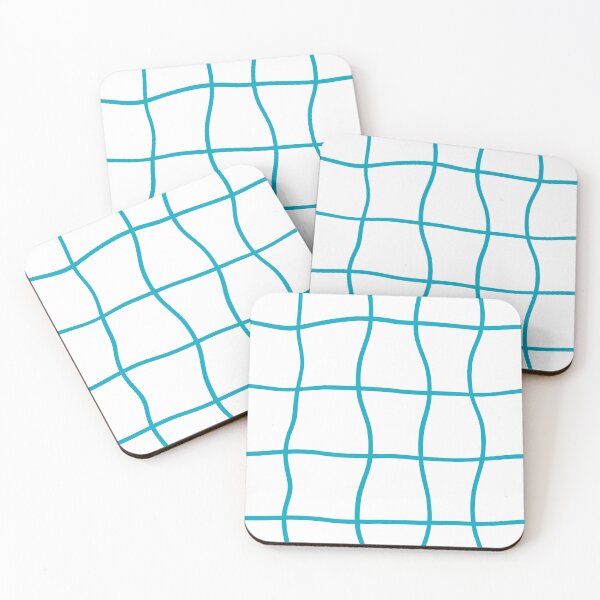 Item preview, Wonky Blue Grid Line Pattern | tiled aesthetic geometric blue grid designed and sold by isamii.