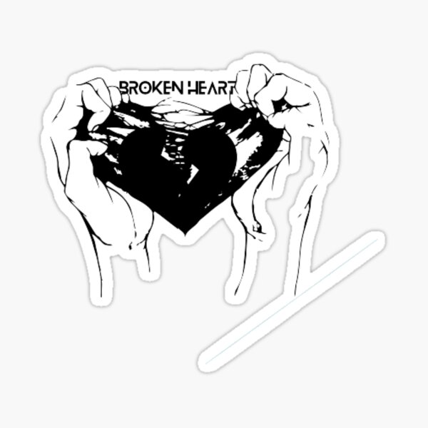 Broken Heart Sticker For Sale By Zarari Redbubble